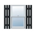 Ekena Millwork Lifetime Vinyl Ls3s12x05900bl Standard Three Board Spaced Board-n-batten Shutters W Installation Shutter-lok S 