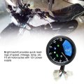 Lcd Speedometer Odometer Digital Multi Function Motorcycle Tachometer Fuel Meter Gauge