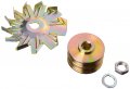 Tuff-stuff 7600bd Alternator Gold Zinc Fan And Pulley Combowith Doub 