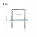 Uxcell Square U-bolts 1-5 8 42mm Inner Width Carbon Steel M6 With Nuts Frame Plate Round Washers 4 Set