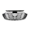 Front Bumper Hood Grille Black With Chrome Molding Frame Mesh Style Replacement For Cruze 2019-2020 