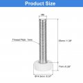 Uxcell 25pcs M6x35mm Threaded Knurled Thumb Screws Zinc Plated Carbon Steel Clamping Knobs Grip Plastic Round Head Thumbscrews