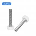 Uxcell 25pcs M6x35mm Threaded Knurled Thumb Screws Zinc Plated Carbon Steel Clamping Knobs Grip Plastic Round Head Thumbscrews