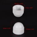 Uxcell Plastic Dome Nut Protection Cap Covers M10 Cover White 25pcs