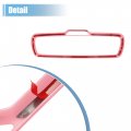X Autohaux Car Interior Rearview Mirror Cover Trims Decoration Accessory Abs Pink For Dodge Challenger Charger Ram