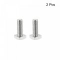 Uxcell Square Head Bolt 2pcs M8x20mm Fully Thread 304 Stainless Steel Grade C Machine Screws