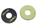 Dopro 2pcs Black With Gold Letter Lp Guitar Toggle Switch Washer Plate Rhythm Treble Ring For Les Paul 