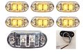 Long Haul 6 2 X1 Clear Amber Surface Mount Led Clearance Marker Lights 12v For Trucks Campers Trailers Rvs El-112602ca6 