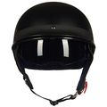 Ilm Motorcycle Half Helmet With Integrated Sun Visor Quick Release Buckle Dot Approved S Matt Black 