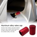 8x Car Bike Tire Valve Stem Caps Lightweight Aluminum Corrosion Resistant Cover Strong And Red