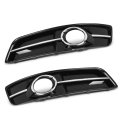 Fog Light Lamp Cover Grille Bezel Front Left Right For Audi A3 2010-2013 8p0807681aa 8p0807681j Black Chrome 