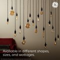 Ge Vintage Style Led Light Bulbs 60 Watt Amber Finish St19 Edison 6 Pack