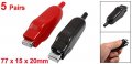 Uxcell 5 Pairs Red Black Plastic Boots Coated Metal Alligator Clips 77mm
