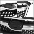 Factory Style Front Bumper Grill Grille Assembly With Chrome Trim For Subaru Xv Crosstrek 2013-2015 Matte Black