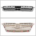 Factory Style Front Bumper Grill Grille Assembly With Chrome Trim Compatible Subaru Xv Crosstrek 2013-2015 Matte Black