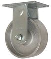 Rwm Casters 46 Series Plate Caster Rigid Cast Iron Wheel Celcon Bearing 1000 Lbs Capacity 5 Dia 2 Width 6-1 Mount Height 4-1 