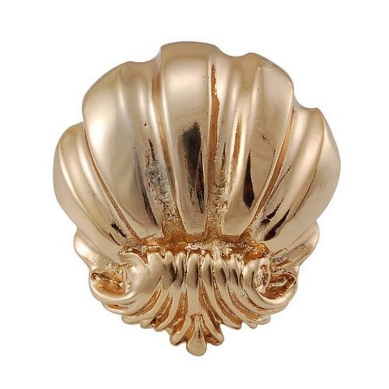Vicenza Designs K1102 Shell Knob Large Polished Gold