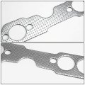 Aluminum Exhaust Manifold Header Gasket Set Compatible With 55-57 Chevy Sbc 265 283 V8 Tri-5 Engine