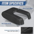 Auto Dynasty Center Console Armrest Cover Compatible With Toyota Tundra 14-19 Stitched Synthetic Vinyl Leather Black