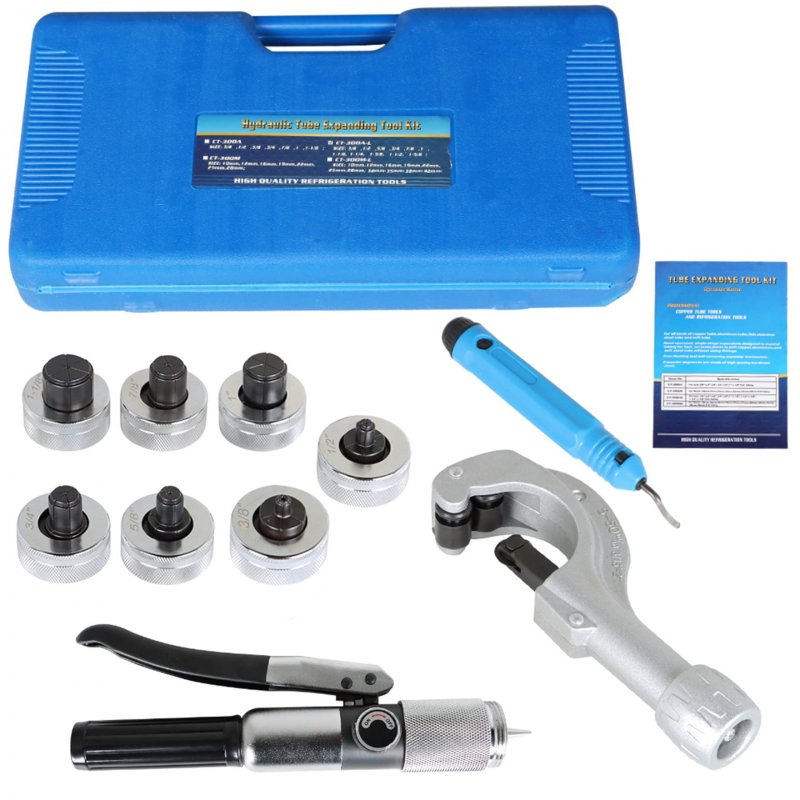 Extension Tool 3 8 Inch To 1-1 Hydraulic Pipe Expander For Aluminum Copper Hvac With Cutter And Deburring