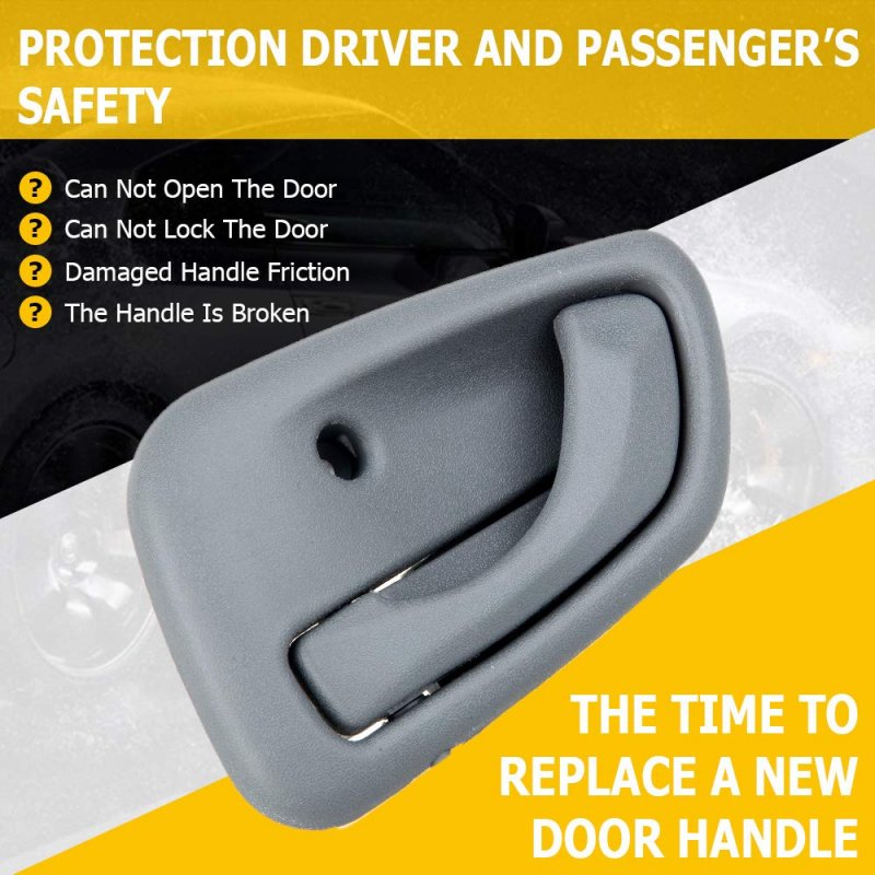 Door Handle Interior Driver Left Side Replacement Fit 1999-2004 For Tracker Inside Texture Gray