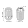 6 Pcs M12x1 25 Chrome Bulge Acorn Wheel Lug Nuts Cone Seat For Car