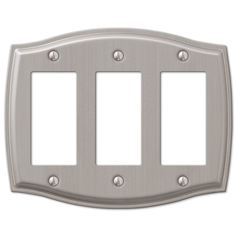 Sonoma Brushed Nickel 3 Rocker Gfi