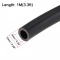Uxcell Lubricating Oil Hose 8mm Id 12mm Od 3 3ft Rubber Water Black 2 Clamps