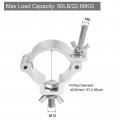 Uxcell Light Truss Clamps Stage Lighting Pipe O Clamp Aluminum Alloy For 1 57-2 05 Od Tube Max Load 60lb Silver 6pcs