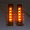 Httmt- Rear Black Auxiliary Yellow Red Led Brake Taillight With Smoke Lens Compatible H-d Flhtcu Flhtcul Flhtk Flhtkl Fltru P N
