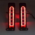 Httmt- Rear Black Auxiliary Yellow Red Led Brake Taillight With Smoke Lens Compatible H-d Flhtcu Flhtcul Flhtk Flhtkl Fltru P N