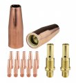 Mig Gun Consumables Kit For Lincoln Magnum 100l And Tweco Mini 1 Guns 35-50 Diffuser 0 035 In Tapered Tip 3 8 21t Nozzle 