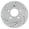 Brake Pads And Coated Rotors Set Front With Drilled Slotted Ceramic Posi-quiet Mechanics Choice For 1990-1992 Jeep Comanche 3 