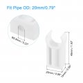Uxcell 20pcs U-shaped Water Pipe Clamps Ppr Clips U Shaped Clip Fit For 20mm 0 79 Od Pipes 35mm Height White