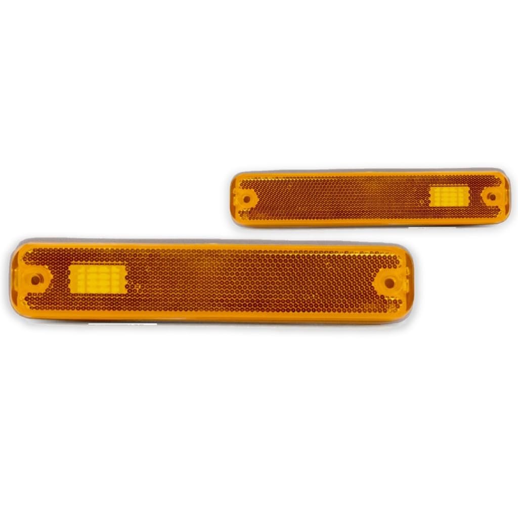 Front Marker Light Assembly Pair For Ford Truck Bronco 1975 To 1991 Driver And Passenger Side Fo2550101 D3tz 15a201 A Amber