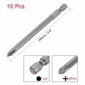 Uxcell 10 Pcs 6mm Ph1 Magnetic Phillips Screwdriver Bits 1 4 Inch Hex Shank 3 9-inch Length S2 Power Tool