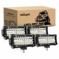 Led Pods 4 Pack 6 5 In 120w Light Bar Triple Rows Spot Flood Combo Driving Lights Waterproof Work For Off Road Truck Car Atv