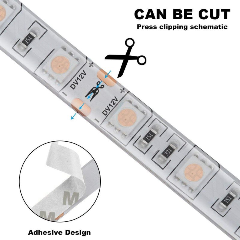 Uv Black Light Led Strip 16 4ft 300 Smd 5050 Leds 72w Dc 12v Waterproof Ip65 Flexible Neon Purple And Blue Tape For Glow Party