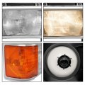 Kuafu Pair Headlight Compatible With 1987-1991 Ford Bronco F150 F250 F350 F450 Truck Headlamp Clear Lens Amber Chrome Housing