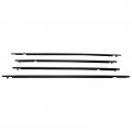 Motorfansclub 4pcs Weatherstrip Window Seal Fit For Honda Civic 2006 2007 2008 2009 2010 2011 Door Outside Trim Belt Black