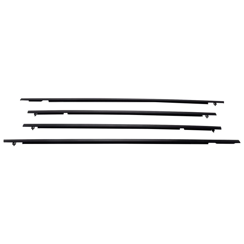 Motorfansclub 4pcs Weatherstrip Window Seal Fit For Honda Civic 2006 2007 2008 2009 2010 2011 Door Outside Trim Belt Black