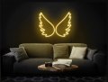 Angel Wings Led Neon Sign Night Light For Da Cor Bedroom Room Bar Wedding Home Birthday Kids 14 X18 