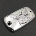 Xkh- Motorcycle Chrome Brake Fluid Reservoir Cap Cover Free Spirit Eagle Engraved Compatible With Honda Valkyrie Goldwing 1500