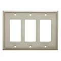 Cosmas 65070-sn Satin Nickel Triple Gfi Decora Rocker Wall Switch Plate Switchplate Cover 