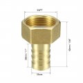 Uxcell Brass Barb Hose Fitting Connector Adapter 16mm Barbed X 3 4 Pt Female Pipe 2pcs
