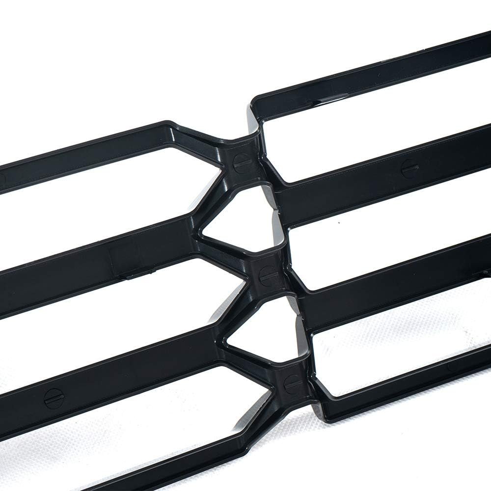 Front Bumper Grille Insert For Chevy Silverado 1500 2016 2018 Black Grill Skin Guard Snap On Lower And Upper Set
