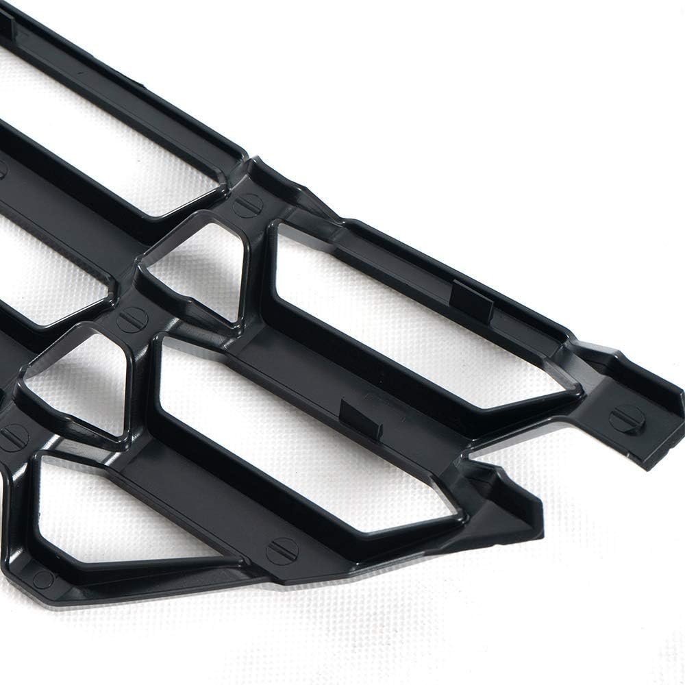 Front Bumper Grille Insert For Chevy Silverado 1500 2016 2018 Black Grill Skin Guard Snap On Lower And Upper Set