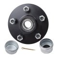 Pre Assembled 5 On 4 In Trailer Hub Kit With Bearing Replacement For 3500 Lbs 84 Spindle 6 Piece Set