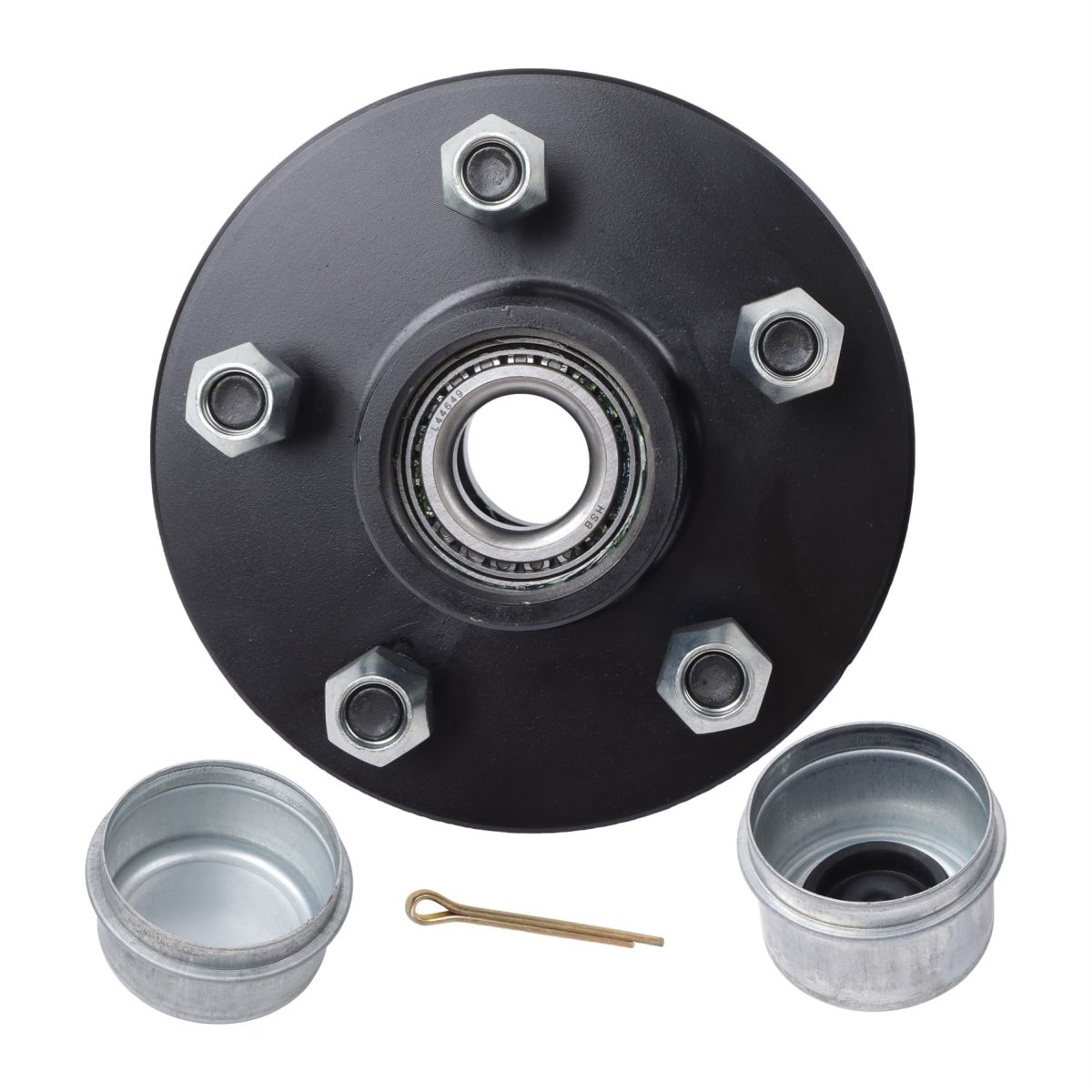 Pre Assembled 5 On 4 In Trailer Hub Kit With Bearing Replacement For 3500 Lbs 84 Spindle 6 Piece Set