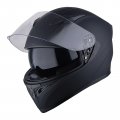 1storm Motorcycle Street Bike Dual Visor Sun Full Face Helmet Mechanic Matt Black Size X-large Xl 59-60 Cm 23 2 6 Inch 